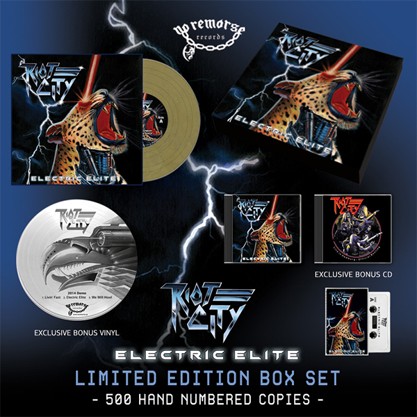 hane Fremsyn Sommerhus RIOT CITY - Electric Elite (Ltd 500 / Hand-Numbered, Incl. Exclusive Bonus  12" and CD, Patch) 2LP/2CD/MC VINYL BOX SET | No Remorse Records