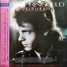 RICK SPRINGFIELD - Hard To Hold - Soundtrack Recording (Japan Edition Incl. OBI RPL-8233) LP