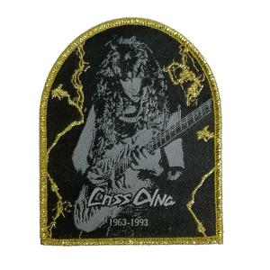 CRISS OLIVA  SAVATAGE - Memorial Patch (Gold Glitter Edge) 7.5cm x 9.5cm