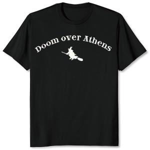 DOOM OVER ATHENS - Savvato 11-12-2010 (White Logo) T-SHIRT