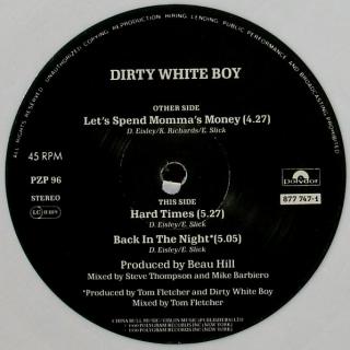 DIRTY WHITE BOY - LET'S SPEND MOMMA'S MONEY (LTD NUMBERED EDITION WHITE VINYL) 12" LP