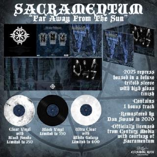 SACRAMENTUM - Far Away From The Sun (Ltd 400 / Ultra Clear With White Galaxy, Trifold Cover) LP